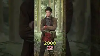 Merlin Cast |Then & now (2008)🔥❤️#merlin #colinmorgan #morgana #arthur