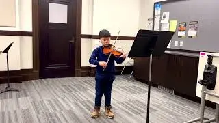 Nov.3,2025, The Verona Quartet Masterclass 👍. Alvin (6 Y), Rieding Concerto Op.35, 1st Mvmt. 