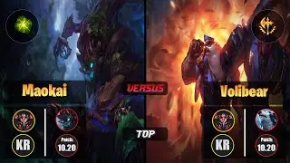 GrandMaster MAOKAI [Aftershock] (Top) VS  VOLIBEAR - Grandmaster KR Patch 10.20