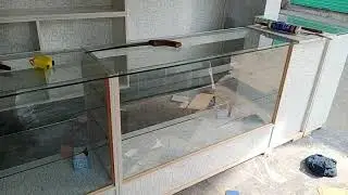Cosmetic shop furniture setting | Cosmetic Shop Display | glass counter and Cabinets glass almari.