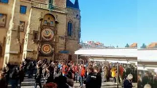 Rapid Wien fans make choreo @OldtownSquare @PortalPrahaEu