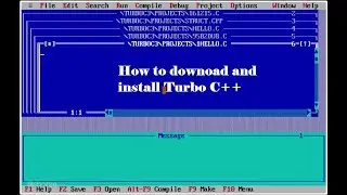 How to download and install Turbo C++ for C and C++ programing on Windows 7/10/11. 