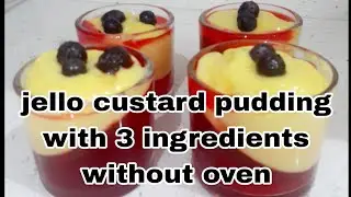 JELLO CUSTARD PUDDING WITH 3 INGREDIENTS WITHOUT OVEN #subscribe #support