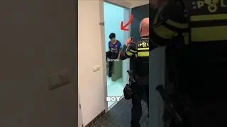 This naughty boy was embarrassed by the police because of his actions!#police #military #facts