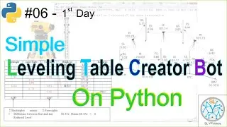 Create Leveling Table Creator Bot With Python - 1st Day | ‍මට්ටම් ගැනීමේ වගු | Today MyPython | 2020