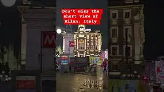 A short view of the night view of Milan city🥰❤️ #exploremilan #youtube #100k #viral #shorts