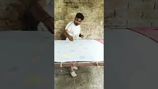 Hand-painted flowers in fabric paint #hand painting video #art video