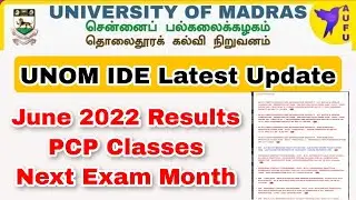Madras University IDE Updates-Results, Classes, Exams👍