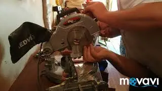 Торцевая пила Redverg ms 210. Доработка. Смена пильного диска.