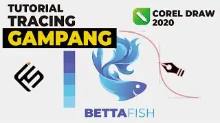 Tutorial Tracing menggunakan Coreldraw 2020   Betta Fish Gradient Color