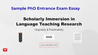 Sample PhD Entrance Exam Essay  Research Methodology 2025