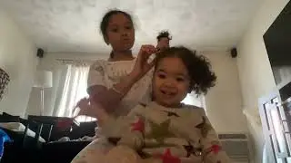 Doing my sister’s hair