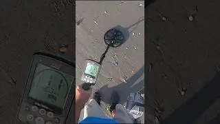 Watch the thrilling moment as a man uncovers a hidden treasure #viral #beachtreasure #shorts