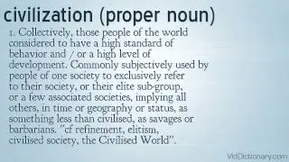 civilization - definition
