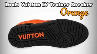 ORANGE Louis Vuitton LV Trainer Sneaker