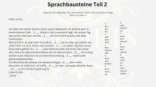Sprachbausteine No 26 | TelcB1 | B1 | Pr&uuml;fung | Telc #telcb1pr&uuml;fung #telcb1lesen #deutsch