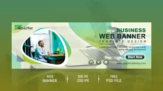 Business Website Banner Design - Adobe Photoshop CC