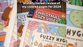 ✨ Brutally Honest Review: Rating My 2024 Completed Coloring Pages 🎨📖