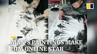 Chinese man with no hands becomes online painting sensation