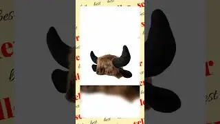 Adult Furry Bison Buffalo Hat Soft Horns Ears Fluffy Animal Costume Accessory