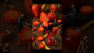 Tiny Workers Turn Strawberries Into Jam! 🍓✨ | Miniature Food Factory Magic
