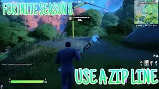 Use A Zipline l Weeping Woods Location l Fortnite Season 8 Quest