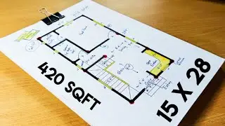 15 * 28 small village house plan design II 15 by 28 ghar ka naksha II 420 sqft small ground floor