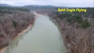 Aerial Oklahoma - Shine On Waterfall & The Narrows on Mountain Fork River McCurtain County, Oklahoma