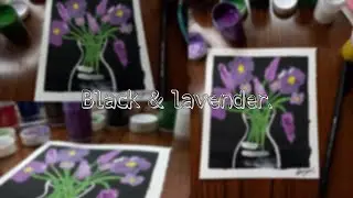 Lavender flower painting || Easy gouache painting for beginners || painting idea#painting #gouache