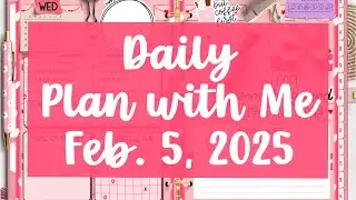 Daily Plan With Me | February 5, 2025 | Chelly Planner | Cozy Bear Stickers | Last Rituals