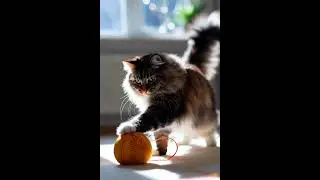 Maine Coon play #viralpost #cat #viralvideo #pets #viral #shorts