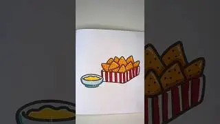 ASMR Can You Resist These Cheesy Nachos? Draw & Crave! #art #drawing #coloring #shorts