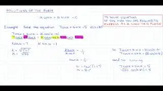 Solving Equations  acosx + bsinx = c