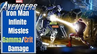 Marvels Avengers Iron Man Build CRAZY Gamma Damage INFINITE Missiles