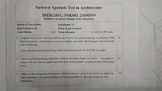 NATA EXAM sample drawing question papers