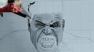 Epic Red Hulk Portrait Drawing | Captain America: Brave New World
