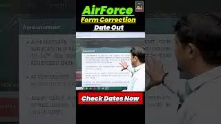 Airforce Form Correction Date 2025 | Airforce Form Fill up 2025