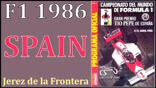 F1 1986 Race 2 Jerez de la Frontera Spain