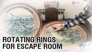 Rotating rings (with electronics) -  for Escape Room.
