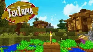 TekTopia | Ep.2 - Villager Houses, Storage & Pathways! - Minecraft Modded Survival