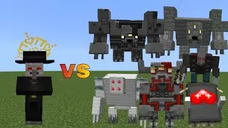 Apostle (Goety) vs Crimson Steve's mobs and Bosses - Minecraft Mob Battle
