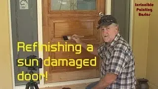 How to refinish a solid wood door with water stains, easy when you know how