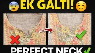 ❌ One Mistake = Ruined Neck 😨 | ✅ Perfect Work Neck Placket Method | Lining + Fusing