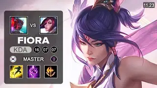 Fiora Top vs Yone - KR Grandmaster - PReSeason 12 Patch 11.23