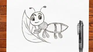 Easy cute ant 🐜 Drawing Tutoria|| pencil sketch for Beginners simple drawing||