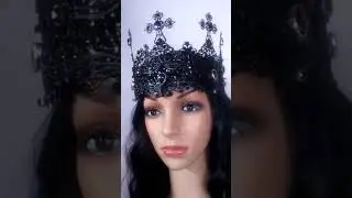 Gothic Medieval Fantasy Wedding Crown 🦇 #shorts Etsy Link in infobox