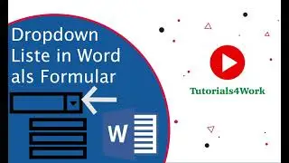 Word: Dropdown Liste in Word erstellen | Auswahlliste einf&uuml;gen f&uuml;r Formular
