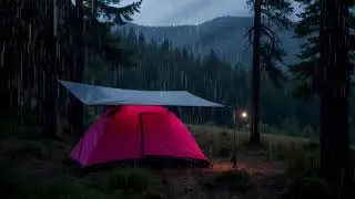 HEAVY RAIN IN THE VILLAGE - RAIN & SOFT THUNDER SOUND zzzZZZzzz