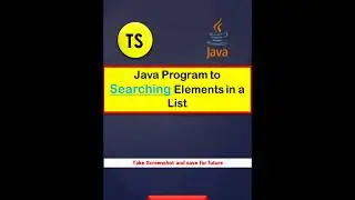 Java Program Tutorial: Searching for Elements in the List Interface | #java @Technicalstuffs07