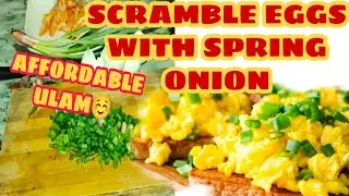 SCRAMBLE EGGS WITH SPRING ONION LEAVES || AFFORDABLE AND TASTY RECIPE || JEAN RIVERA
